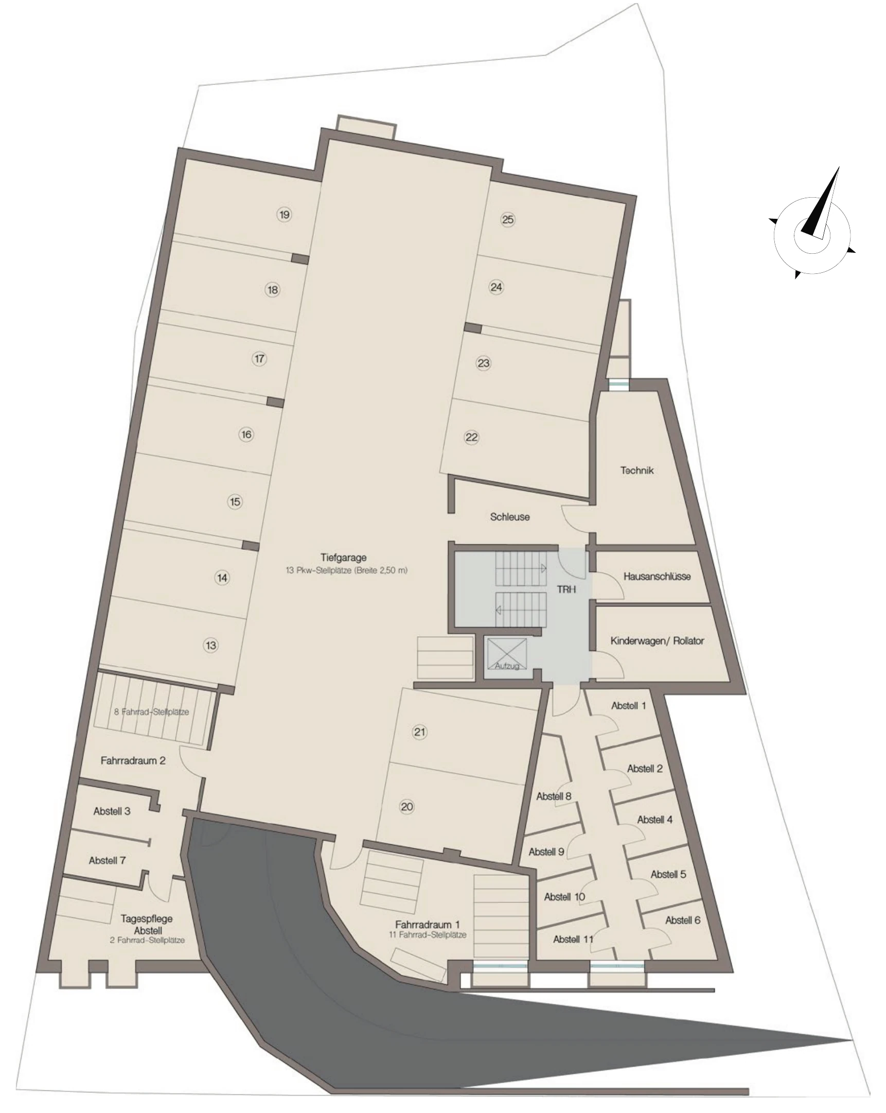 Untergeschoss / Tiefgarage – Hauptstraße